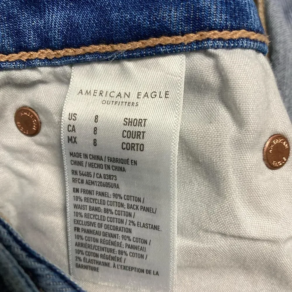 American Eagle Super High-Rise Baggy Wide Leg Ankle Size 8 Short - Picture 8 of 8